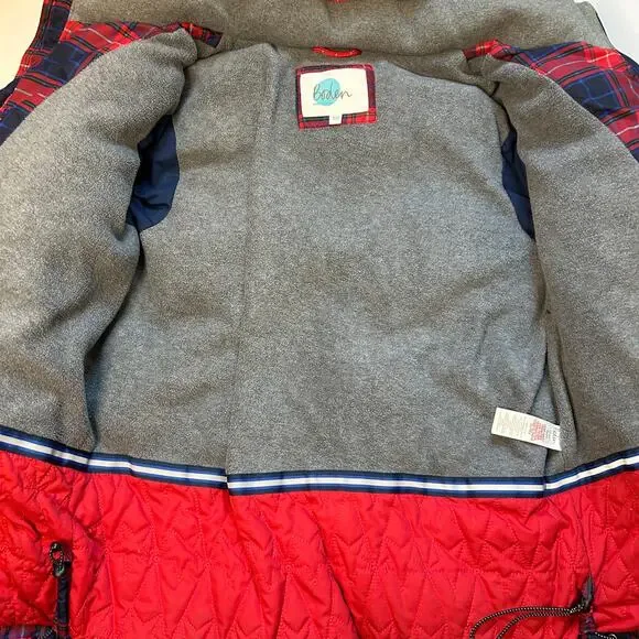 Mini Boden Plaid Puffer Coat 13-14Y - Picture 6 of 7